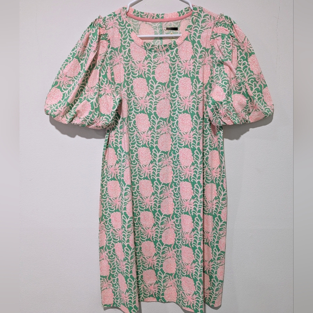 NWOT Lilly Pulitzer Mercer Puff Sleeve Dress - Party Like A Pineapple - Picture 3 of 4
